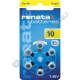Батарейка RENATA ZA10 (6/60) для слуховых аппаратов