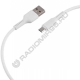 Кабель USB шт. A - шт. micro USB 1м GoPower GP21M 2.4A СИЛИКОН БЕЛЫЙ