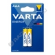 Батарейка VARTA ENERGY LR03 ААА (2/20/100) алкалиновая