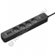 Сетевой фильтр PERFEO POWER STREAM PF_C3956  розетки + 3USB 2м ЧЁРНЫЙ