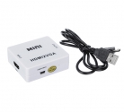 Переходник гн. HDMI - гн. VGA + AUX + mini USB питание HW-2109