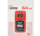 Карта памяти microSDXC MIREX 64GB с адаптером (UHS-I, U1, class 10)