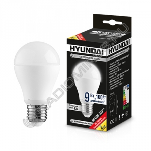 Лампа светодиодная Hyundai LED02-A60-9W-4.5K-E27