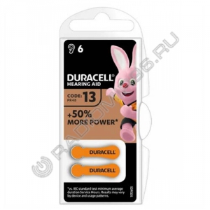 Батарейка DURACELL ZA13 / PR48 1.45V ( 6/120 )