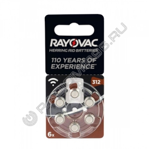 Батарейка RAYOVAC ZA312 ( 6/60 )
