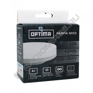 Лампа светодиодная OPTIMA GX53 12W 4200K 1080LM