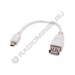 Переходник гн. USB - шт. mini USB 20см OTG AC-USB-057