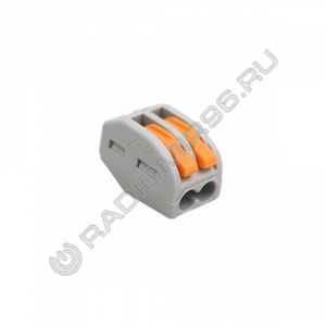 Клемма PCT-212 с рычагом 2 отверстия 0,08-2,5/0,08-4,0мм² (1/100)