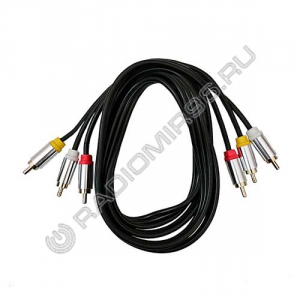 Шнур шт. 3RCA - шт. 3RCA 1,5м (5-306 1.5)