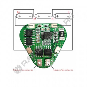 Контроллер заряда li-ion аккумуляторов BMS HX-3S-03 8А 12,6V (3S09)